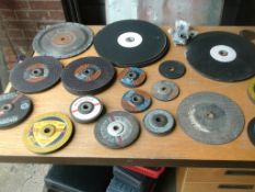 large assortment of new and some used grinding discs - various sizes as pictured