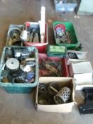 6 boxes of assorted workman roofer plumbing items