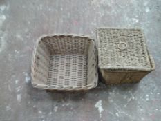 2 wicker basket items