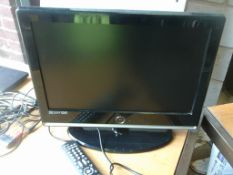 approx 20 inch flatscreen TV + remote