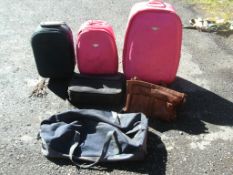 assorted cases and satchels