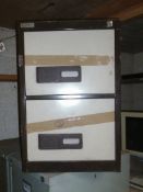 2 draw metal filing cabinet