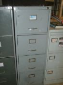 3 draw metal filing cabinet grey