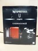 1 x Nespresso U Magimix & Aerocinno 3 Coffee Machine. RRP £179.99! •Compact brewing system
•