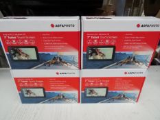 4 x Agfaphoto 7 Inch Touch Screen Tablet PC's. Powered By Android 4.2.2 Jellybean Operating