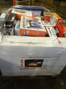 1 x Large Pallet (R29) to contain approx 60 items such as: wall mounted electric fire, double heated