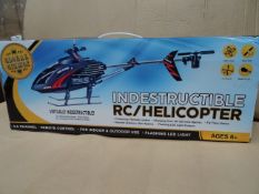 1 x Global Gizmos Indestructible R/C Helicopter. Built in gyro, 3.5 Channel, Speed control, 50m
