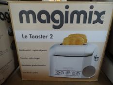1 x Magimix Le Toaster 2. Stainless steel Finish 2 slice toaster. RRP £99.99! Unchecked/Untested