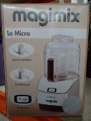 1 x Magimix Le Micro Chopper. Stainless Steel blade, Simple to use, Emulsifying tool. Very high