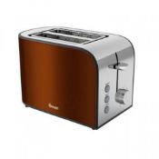 BRAND NEW AND BOXED Swan 2 Slice Copper Toaster 

Electronic browning control 
Defrost / reheat