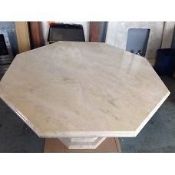 Cream Solid Marble Octagonal Dining Table 140cm Diameter 

This was used as a show piece and is in