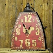 Quirky Cockerel Table Mantel Battery Operated Clock 36cm Diameter Kitchen/Lounge.  Add a great focal