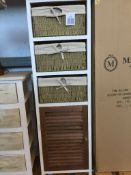 Brand New French Style Tall Wood Storage Unit - 1 Door 3 Baskets- BOXED
Make a statement in any room