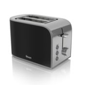 With its sleek black design and range of great features, the Swan Vintage 2 Slice Toaster gets