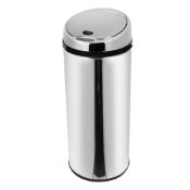 Morphy Richards STAINLESS STEEL 42L Round Sensor Bin. Stainless steel waste bin with a sensor