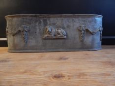 20th Century Lead Planter 78 cm long 26 cm high 27 cm wide.