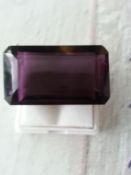 167.50 ct emerald shape natural loose amethyst with certificate