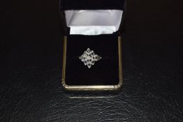 A Beautiful Designer Sebastian 8 x Round Cut Blue Sapphires And 1x round cut Topaz Ring. Size O