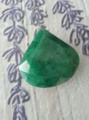 97.50 ct trillion shape natural emerald with certificate