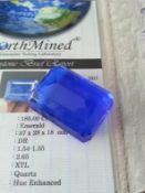 stunning 185.00 ct emerald shape natural loose topaz with certificate