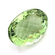 A stunning Oval Cut Green Quartz Gemstone = 38.40 carat, with eye clean clarity.
