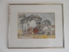 Water colour believed to be by South African Artist Mary Serrurier.