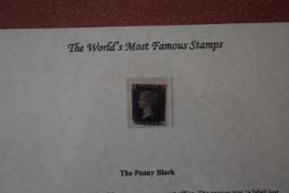 A very collectable original authenticated 1840 1st edition Penny Black Stamp.Comes in a presentation