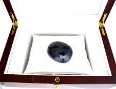 386.40 carat Oval cut Midnight Blue Sapphire composite Gemstone.