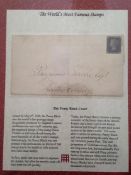 A very collectable Authenticated Penny Black Cover, Victorian post marked May 28th 1840,