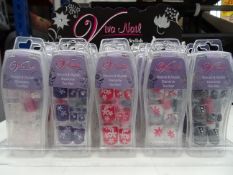 60 x Viva Nail Natural & Stylish Diamonte Toe Nail Kits, RRP £2.99 Each, Total RRP Value £179.40!
