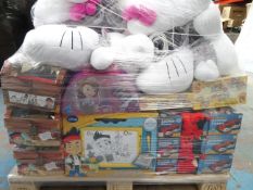 1 x Large Pallet (4) to contain approx 82 x Items of Brand new toys. To include: 6 x Large Hello