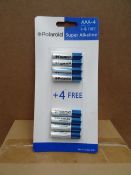 36 x Packs of 8 Polaroid Super Alkaline AAA Batteries. Dated Until 2020. Very high retail value.
