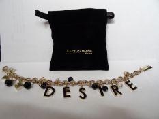 5 x Dolce and Gabbana Desire Charm Bracelets. Brand new and Packaged. Fantastic Gift. Great Re-