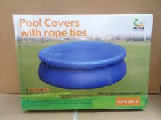 11 x Pool Covers with Rope Ties. Fits 10 foot 300cm diameter pools. Just in time for summer! RRP £