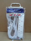 10 x Electrolite Multiway Adaptor. 4 Gang, 5 Metre. 13 Amps, 4 Sockets, 5 Meter Cable. Very high