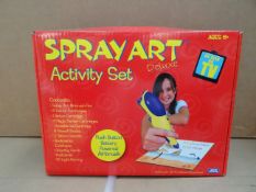 6 x Brite Power Deluxe Spray Art Activity Set. Each contains: Spray art airbrush pen, 6 colour