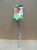 12 x Max & Tilly Dog Spiral Tie - Out stake. Quick and easy to install, stays firmly ancord. RRP £