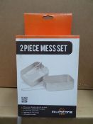 11 x Milestone Camping 2 Piece Mess Set.  Fold away for easy storage, lightweight and durable, no