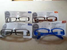 50 x Pairs of High quality Reading Glasses. Strenghts range from +1 to +3. Colours vary. Trendy