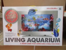 4 x Global Gizmos Living Aquarium. A night light that looks like a real fish tank. Size: 490 x 320 x