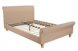 4'6 Trent upholstered Bed Stone Colour Brand New Boxed