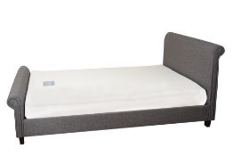 4'6 Nene Charcoal upholstered bed  New Boxed