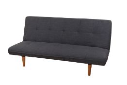 5'0 Buttoned Black Faux Suede x 1