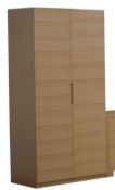 Milan 2 Door Wardrobe Oak Veneer  New Boxed