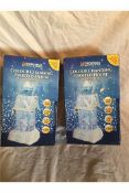 BRAND NEW 2 X The Benross Christmas Workshop Christmas Colour Changing House Ornaments - NO VAT ON