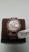 BRAND NEW MICHAEL KORS MK5491, LADIES ROSE GOLD PARKER CHRONOGRAPH WATCH - RRP £329.99. FREE P & P