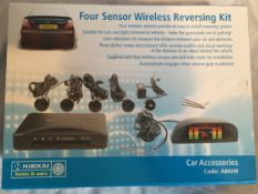 BRAND NEW  4 SENSOR WIRELESS CAR REVERSING
BACKING PARKING KIT -RRP £49.99 _ Four sensors and a
