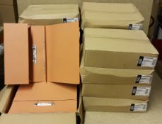 15 Boxes of Orange ELBA SPRING POCKET FILES Each box contains 25 Extra Capacity Files