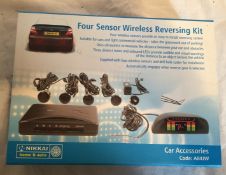 4 SENSOR WIRELESS CAR REVERSING
BACKING PARKING KIT -RRP £49.99 _ Four sensors and a wireless