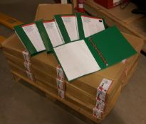19 Boxes of PRESENTATION RING BINDERS Green, 25mm Spine Each box contains 5 Ring Binders. (95 Ring